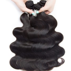 PIDIAUE Body Wave Hair Bundles Weave 14 14 14 inch Brazilian Human Hair Bundle Hair for Sewing 12a Real Unprocessed Remy Hair Bundles Extensions Natural Color