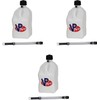 VP Racing 3522-CA, 5.5-Gallon Square Motorsport Jug White (3 Pack)