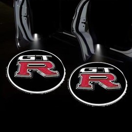 KLIFE LIMITED 2Pcs LED Car Door Welcome Light HD Projector Lamp Accessories For Honda Civic Fit Accord City Vezel CR-V S660 Odyssey HR-V:_GTR