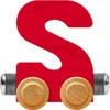 Maple Landmark NameTrains Bright Letter Car S - Made in USA (Red)
