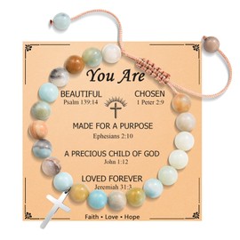 OAVOOK Christian Gifts Cross Bracelet for Women Religious Baptism Gifts Christian Jewelry for Mom, Daughter, Sister, Grandma, Granddaughter, Friend