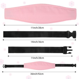 HESTYA 2 Pieces Baby Carseat Head Support Band Strap Headrest Stroller Seat Sleeping Headrest Neck Relief Head Strap Headband for Kids Children Toddler Infant(Sweet)