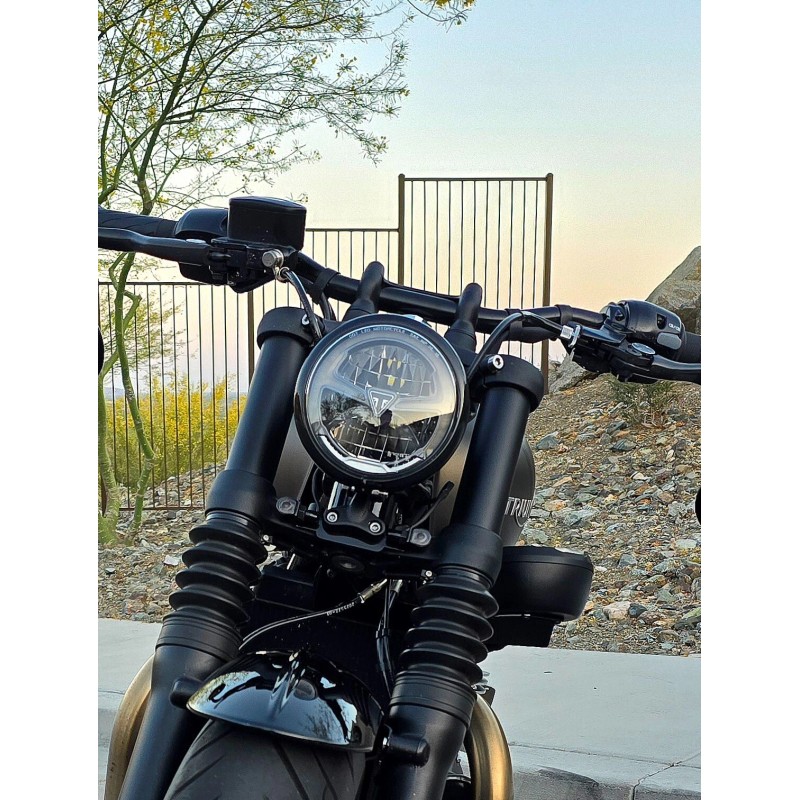 JBSporty ♤ Triumph Blinker Relocation Fork Wrap ♤ Smoked LED
