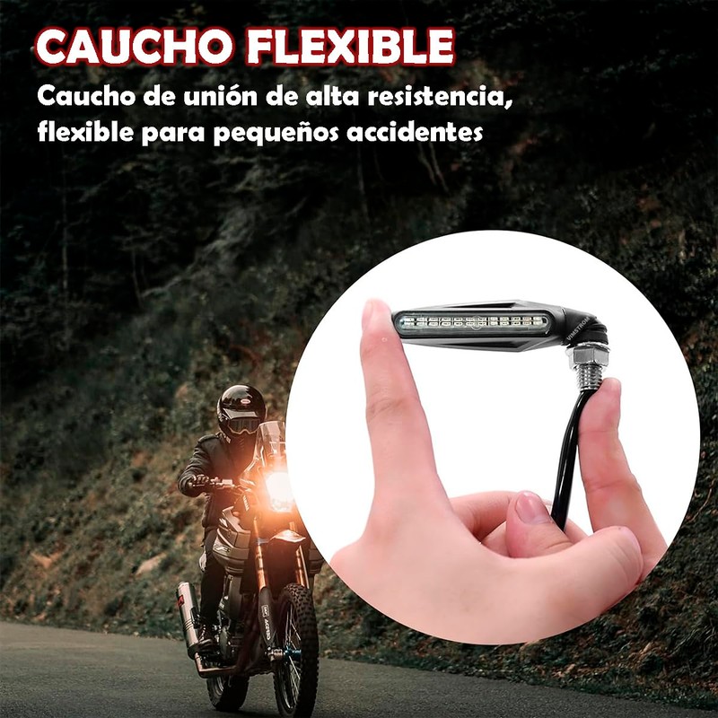 Set 4 Piezas De Luces Direccionales Intermitentes LED Para Moto