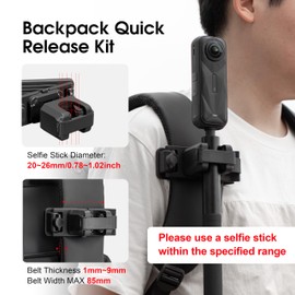 Selfie Stick Holster Backpack Strap Clip Mount for Insta 360 Accessories