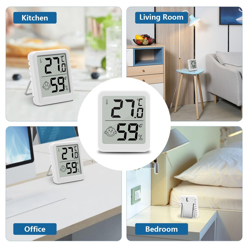 Indoor Thermometer Hygrometer LCD Room Thermometer Humidity Meter Digital Indoor