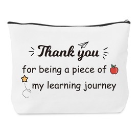 Thank You Teacher Gifts for Women,Best Christmas Leaving Appreciation Gifts for Teachers Presents Ideas,Special Retirement End of Term Thankyou Makeup Bag Birthday Gift for Teacher End of The Year