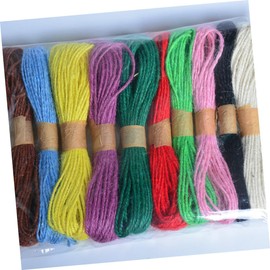 SEWACC 12 Rollos de Cuerda de Yute de Colores para Tejer a Mano, Material Artesanal para Pulseras y Manualidades en Casa, Cuerda Resistente y Natural Color Aleatorio