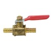 Hooshing 2PCS 1/4" Hose Barb Ball Valve Brass Shut Off