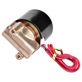 Walfront 2W025-08 G1 4" Water Air 110V AC N C Normally Closed Brass Electric Solenoid Valve 2W025-08 2 Minute Normally Close Solenoid Valve 2 Way Valve G1/4" 110V AC