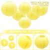 Yosawo Pack of 6 Paper Lanterns Decorative Yellow Round Lampshade