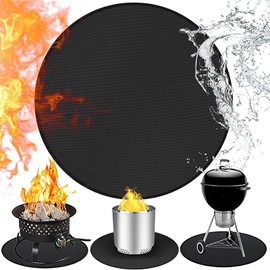 36" Fire Pit Mat for Solo Stove Bonfire: Protects Decks, patios, & Grass from Heat, Oil, & Water. Round, Fireproof, & Reusable. Perfect Outdoor Grill Accessory for Solo Stove Bonfire.