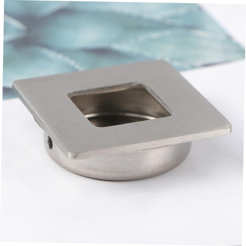 TEHAUX 2pcs Stainless Steel Door Handle Minimalist Wardrobe Pull Knob