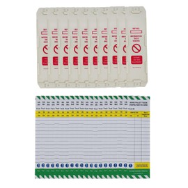 LIVELIFEBETTER® Hand Pallet Truck Inspection Record Tags - Holder and Inserts (10 Holders, 20 Inserts)