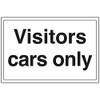 V Safety Visitors Cars Only Parking Sign - 300mm x