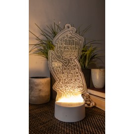 RBN LED Multi Color Guardian Angel Wings Girl Stand Laser Cutout Baptism Centerpiece First Communion Quinceañera Children Kids Party Favors Home Decor Christening Centerpiece Girl - 6PCS