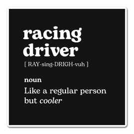 2 x 10cm Racing Driver Vinyl Stickers - Motorsport Sport Fan Dictionary Regular But Cooler Definition Funny Decal Scrapbook Sticker #82605