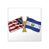 CafePress El Salvador America Friend Ship Flag. Square Stick Square