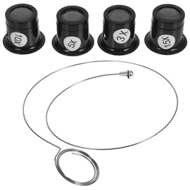 Jewelers Loupe with Holder, 3, 5, 10, 15 X Monocle for Watch Repair Magnifying Glass, Eye Loops Magnifier, Hands Free Magnifier for Watch Gems & Circuit Board Repair Tool for Watchmaker