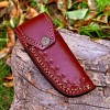 Buck Knives GENUINE LEATHER SHEATH CUSTOM HANDCRAFT FOR FOLDING BLADE