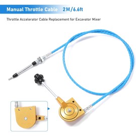 Throttle Cable for agt mini excavator,2m Universal Throttle Cable Kit,Stainless Steel Throttle Control Line Acceler ator Cable for Excavator and Mixe 6.6ft