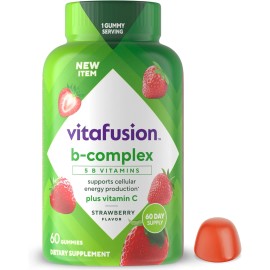 Church & Dwight Vitafusion B-Complex Gummy 5 B Cellular Energy plus Vit C Strawberry  60 Count
