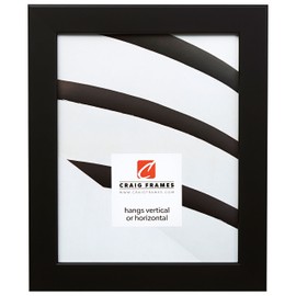 Craig Frames 26273 14 by 20-Inch Picture Frame, Smooth Wrap Finish, 1.26-Inch Wide, Black Satin