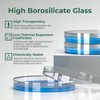 60mm 5 Pcs Thick Glass Petri Dish with Lid, 90mm