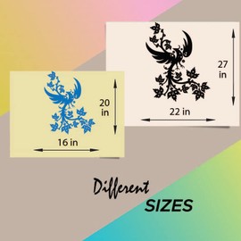 Vehicle Auto Car Décor Vinyl Decal Art Sticker Phoenix Bird Floral Pattern Tribal Removable Stylish Design for Hood 1249