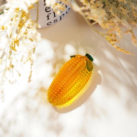 KRISININE Crystal Corn Figurine Sparkly Glass Maize Paperweight for Tabletop Centerpiece Glass Corn Figurine for Thanksgiving Fall Autumn Harvest Home Office Desktop Decor