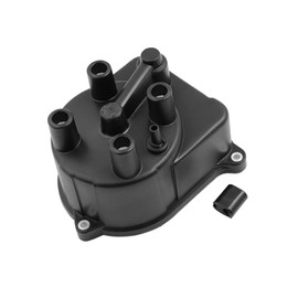 A ABSOPRO Distributor Cap for Honda Civic 1995-2000 Plastic,Metal Black (Set of 1)