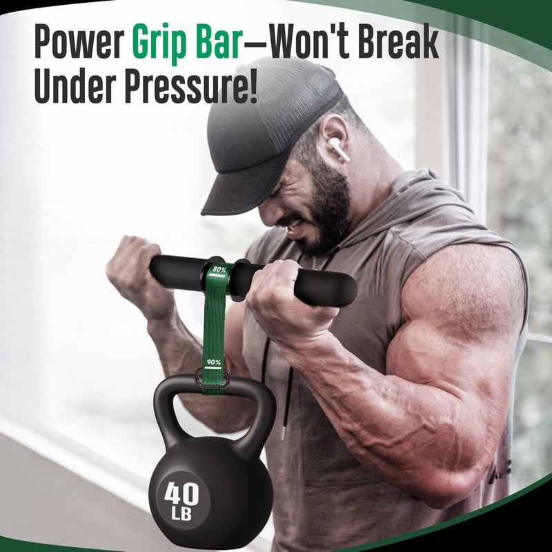 FitBeast Forearm Strengthener & Forearm Exerciser, Wrist Roller with Thicker