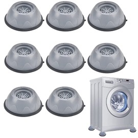 SAMSYOKI Pack of 8 Washing Machine Foot Pads, Universal Vibration Damper Anti Vibration Washing Machine Feet Pad Rubber Anti-Vibration Mat for Washing Machine/Dryer/Furniture