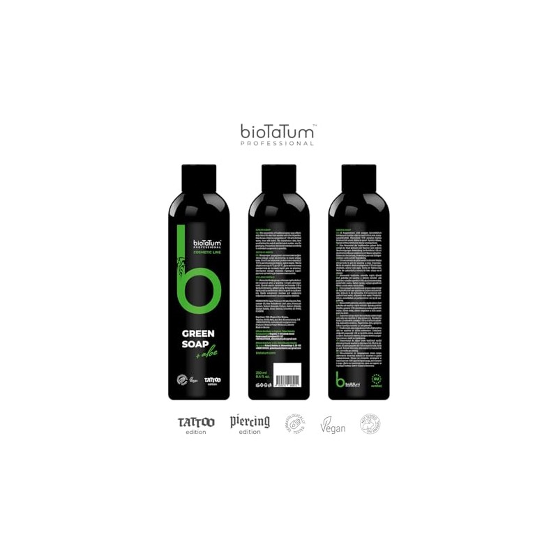 Tattoo Green Soap Concentrate - Professional Cleaner Foam - Cleansing