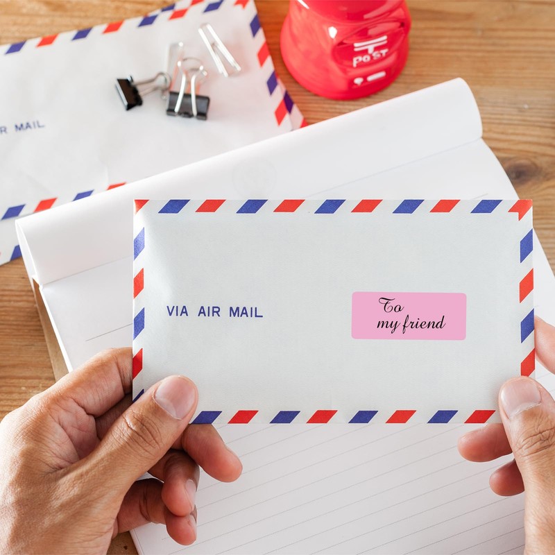 1" x 2-5/8" Colored Address Labels, 600 Bright Pink Label