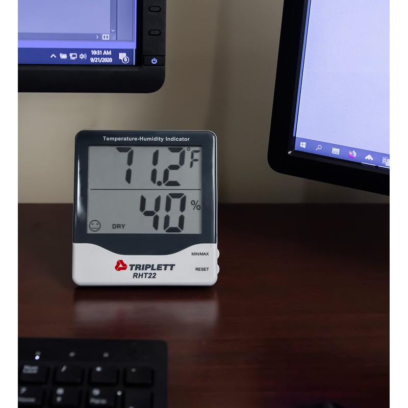 Triplett RHT22 Digital Indoor Hygro-Thermometer with Dual Display Humidity and