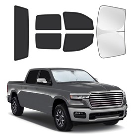 for Dodge RAM 1500 2019-2024 Car Window Shades, 6pcs Privacy Sun Shade Set for Front Windshield Side and Rear Windows, Full Window Covers Keeps Vehicle Cool for Camping Napping