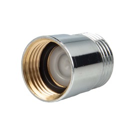 tecuro - Backflow preventer - for mounting on bath and shower fittings - connection 1/2 inch - brass high-gloss chrome-plated - incl. seal - 66110