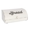 AuldHome Design Rustic White Bread Box; Farmhouse Vintage Enamelware Countertop