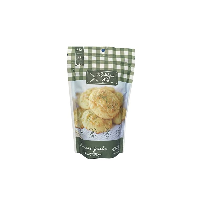 EASY Low-Carb & Gluten-Free Satisfying Eats Parmesan Garlic Biscuit Mix-3