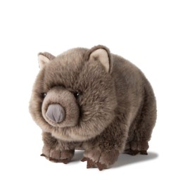 WWF Wombat Plush Toy (28 cm), Realistically Designed Plush Toy, Super Soft, Lifelike Plush Toy for Cuddling and Loving, Hand Wash, Grey