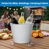 PLEXON Galvanized Metal Ice Bucket for Parties Coctail Bar Restaurant