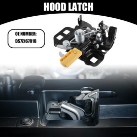 Partuto Hood Latch DS7Z16701B - Car Hood Engine Bonnet Lock - for Ford Fusion 2013-2020 Metal Black - 1 Pc
