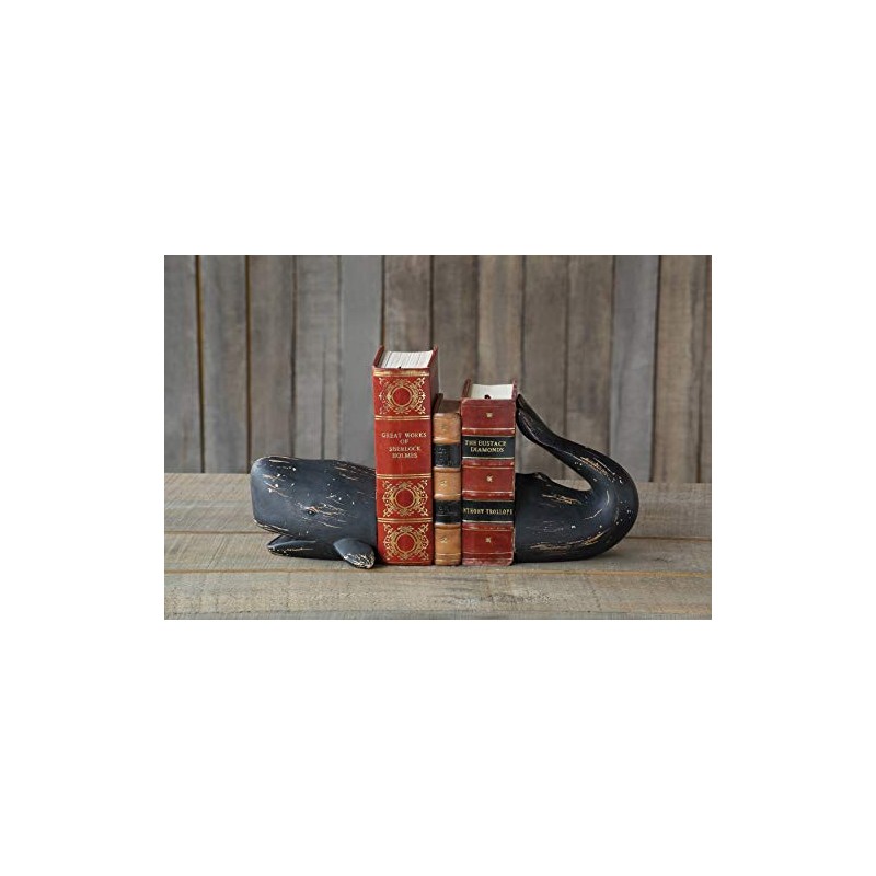 Creative Co-Op DA2625 Resin Whale Bookends