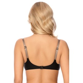VIVISENCE Women's Bikini Bra Push-Up Swimwear Underwired Cups Classic 3224, black
