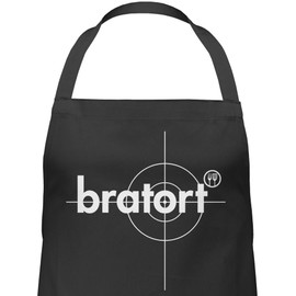 Shirtracer - Apron Gift - BBQ Apron - Adult - Bratort Grillmeister Grill, 3 Black