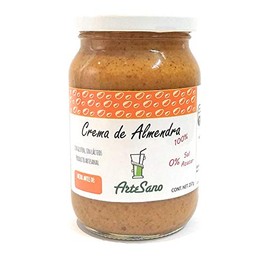 Crema de ALMENDRA tostadas 100% natural artesanal sin sal ni azúcar o conservantes artificiales CONTENIDO 237 gramos