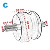 4x Rubber Buffer Anti-Vibration Damper Silent Block Machine Feet Metal