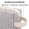 Beayuva 3 Pcs Canvas Makeup Bag Set Cosmetic Pouch for