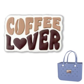 TOYORK Bag Charms for Bogg Bag Accessories,Decoration Charm for Bog Bag Original Models Rubber Beach Tote (COFFEELOVER)